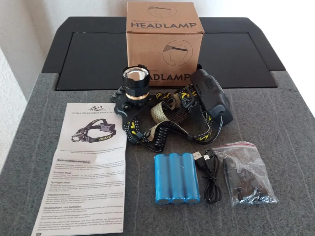 MoKo Lampada Frontale LED Ricaricabile 2600mAh IP68 Zoom
