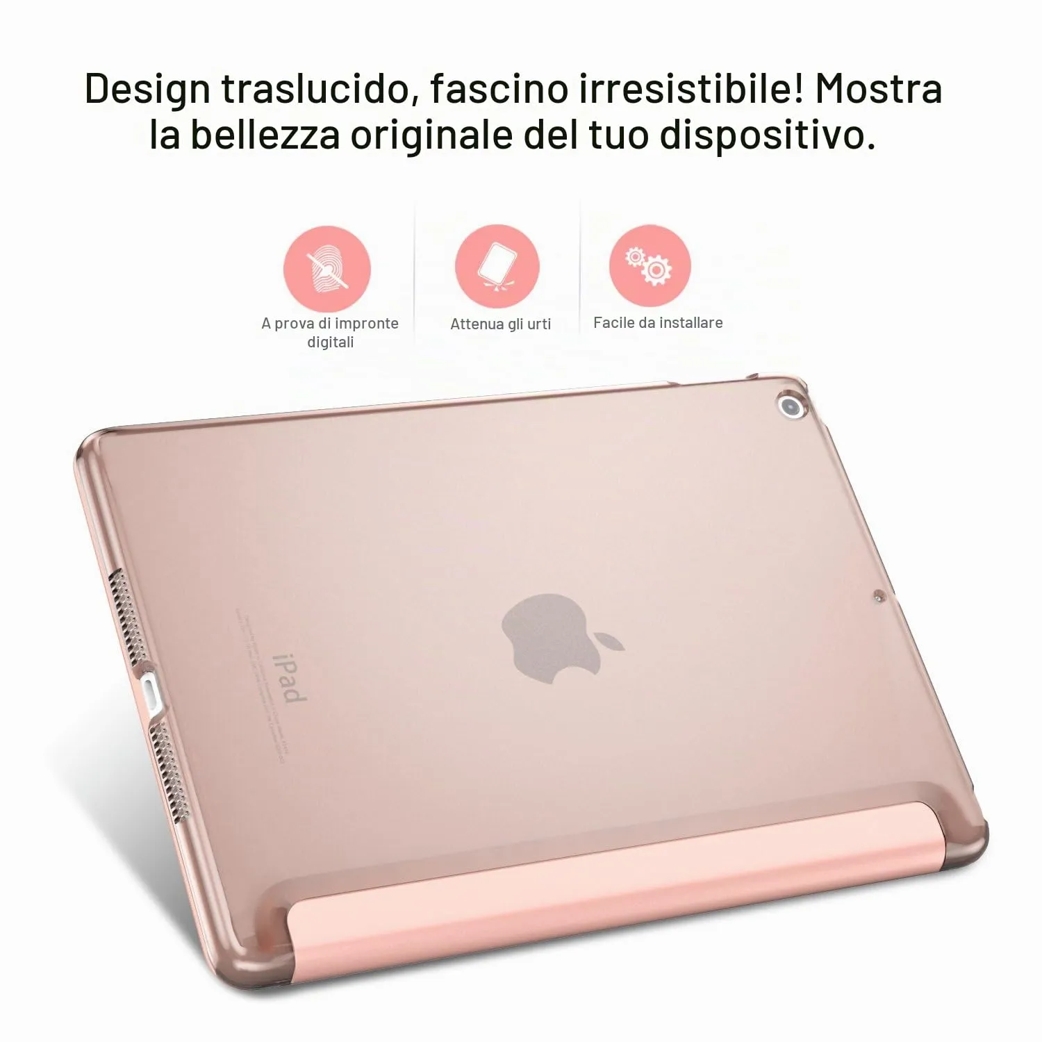 MoKo cover iPad 9.7 2017-2018 oro rosa sottile