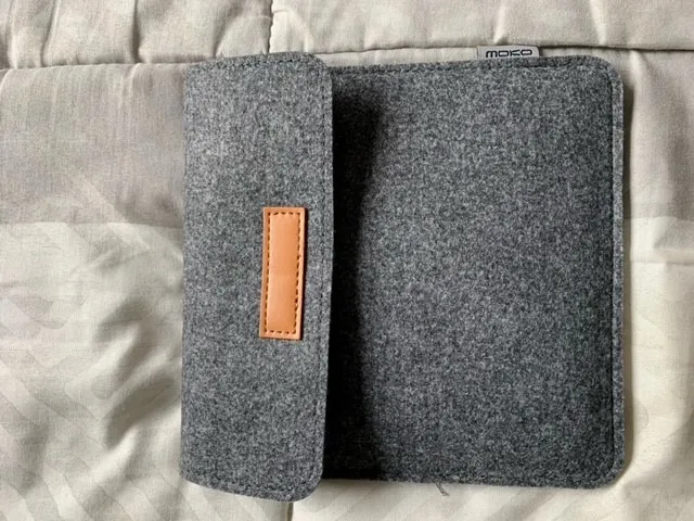 MoKo Kindle Oasis custodia feltro grigio scuro portafoglio