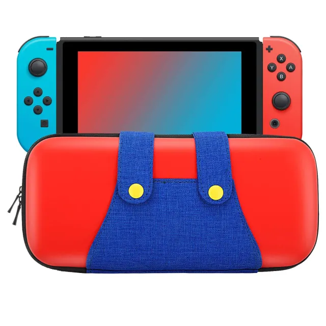MoKo Switch OLED Custodia Rigida Rossa Mario 10 giochi
