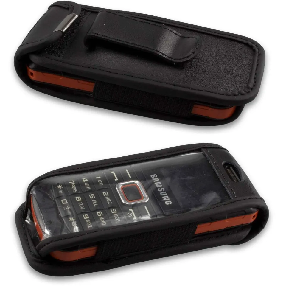 caseroxx Samsung E1130 Borsello pelle nero con clip cintura