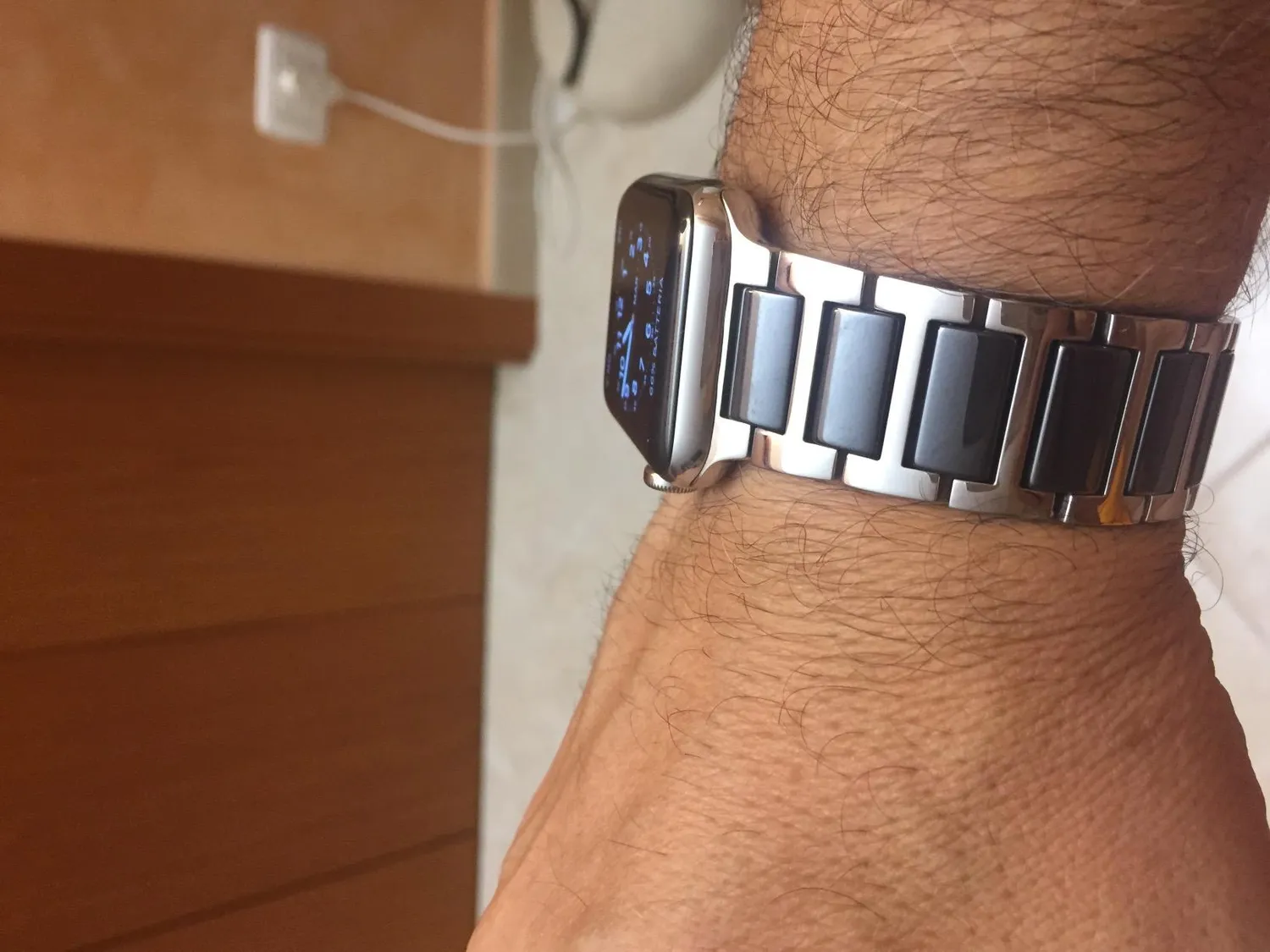 MoKo Apple Watch 42 44 45mm cinturino ceramica nero