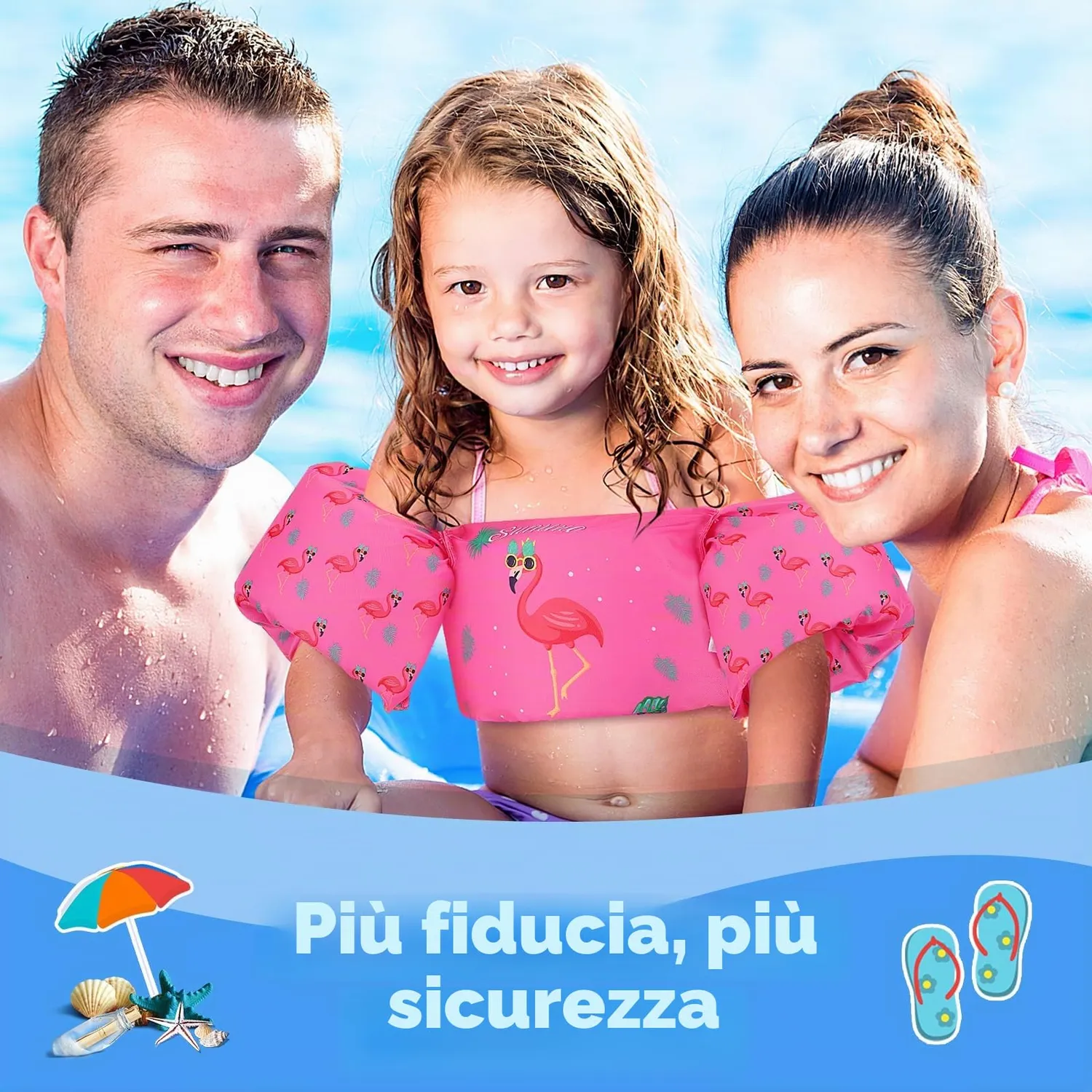 MoKo Gilet Nuoto Bambini Magenta Braccioli Galleggiante