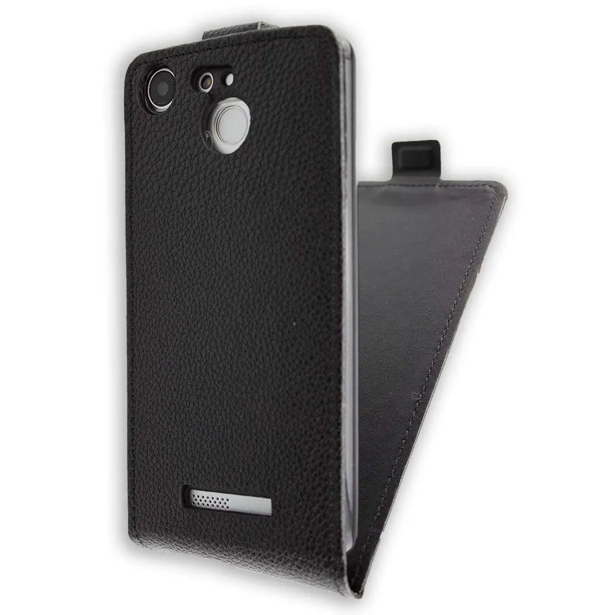 caseroxx Bush D4 5 Inch flip cover nero magnetica