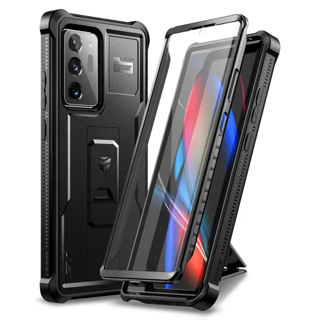 Dexnor Galaxy Note 20 Ultra cover rugged nera con pellicola