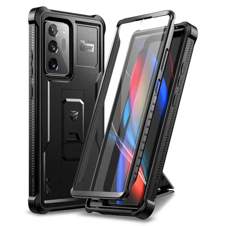 Dexnor Galaxy Note 20 Ultra cover rugged nera con pellicola