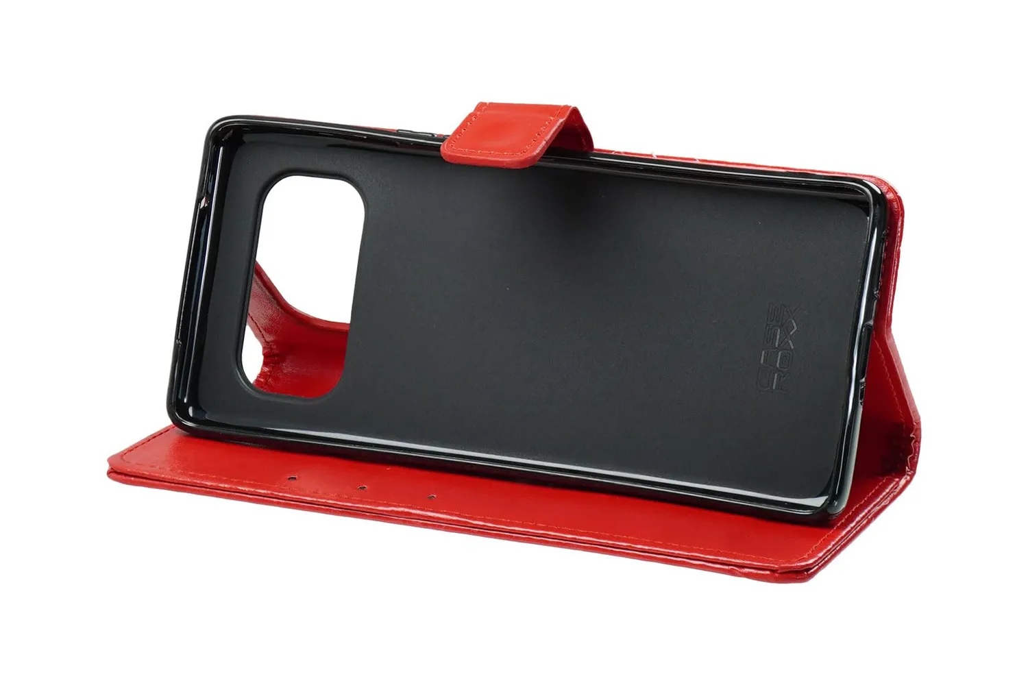 caseroxx per Volla Quintus cover bookstyle rossa finta pelle