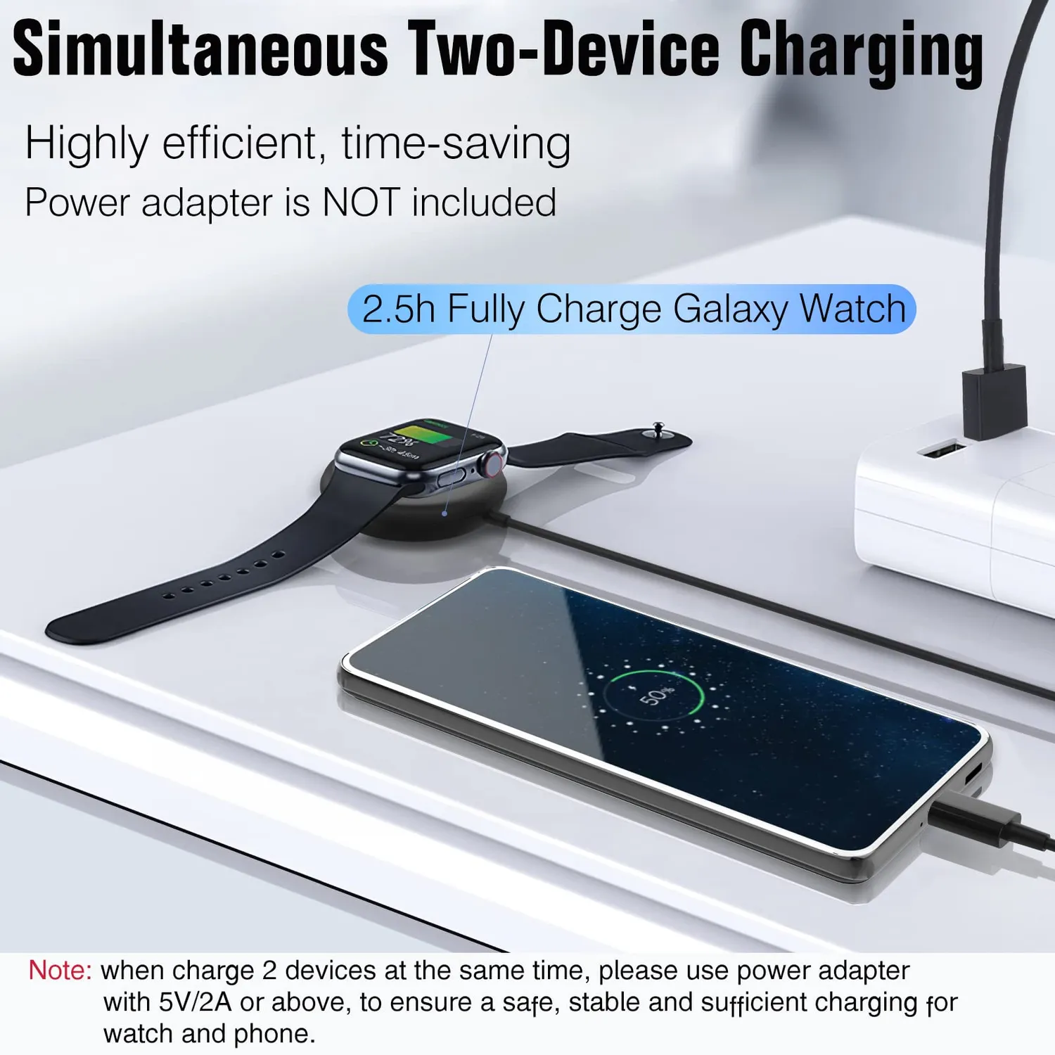 MoKo Caricatore Wireless 2 in 1 Samsung Watch telefono