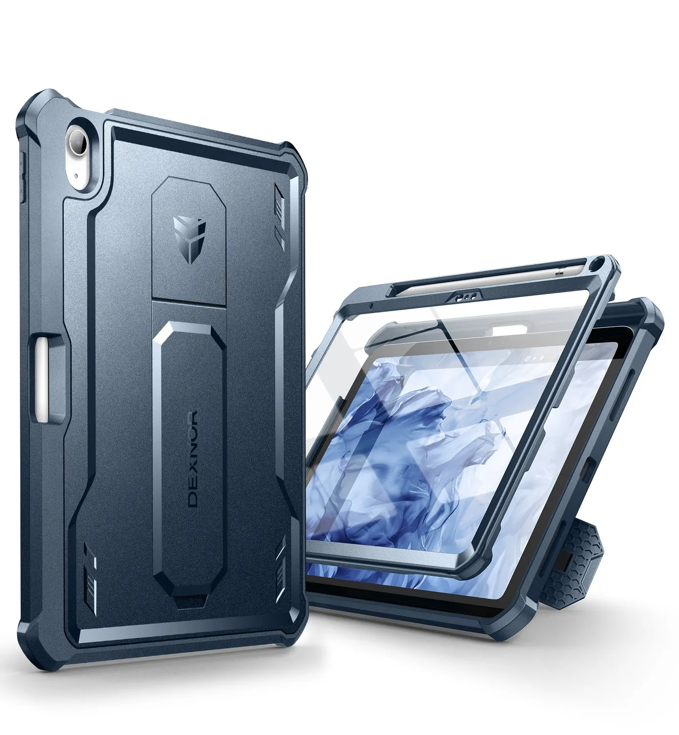 Dexnor iPad 2022 cover rugged con pellicola e stand