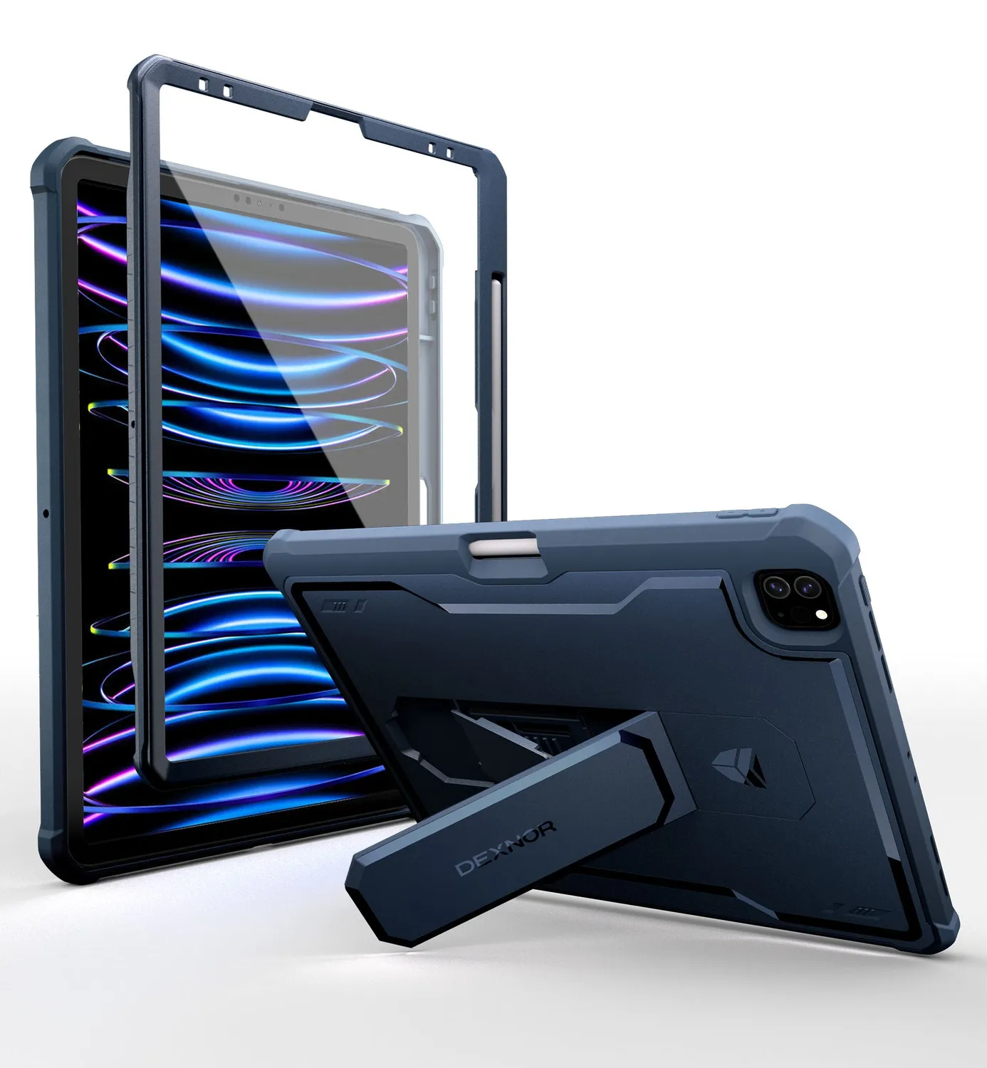 Dexnor iPad Pro 12.9 2020-2022 cover nera con pellicola
