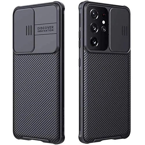 CloudValley cover Samsung Galaxy S21 Ultra 5G con copri fotocamera nero
