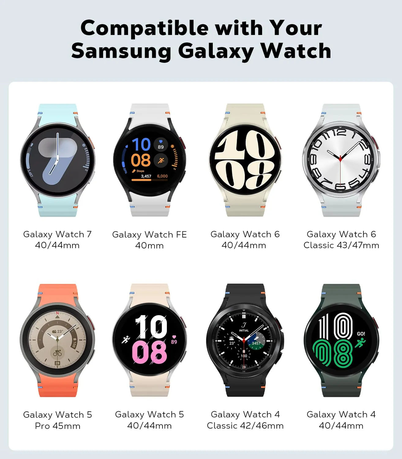 MoKo Sportivo Galaxy Watch 7/6/5/4 cinturino nero silicone