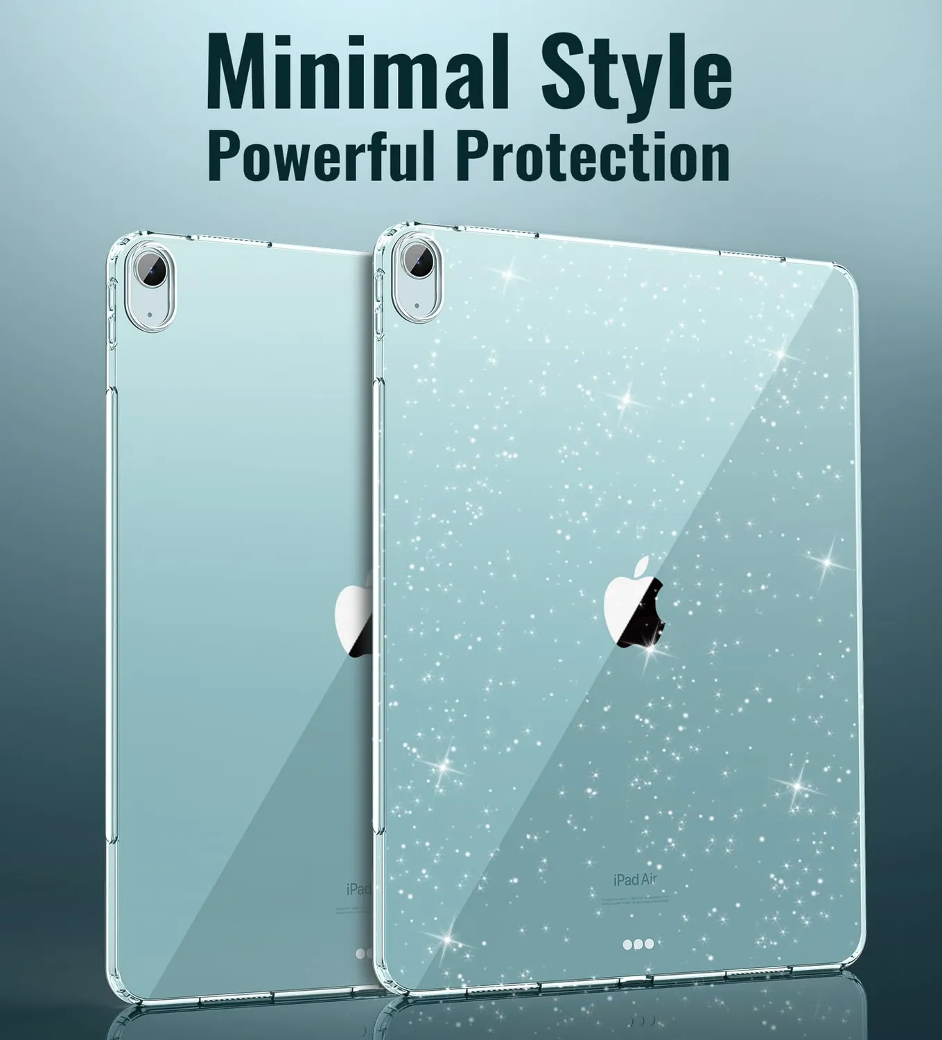 MoKo iPad Air 13 M4/M3/M2 cover trasparente glitter