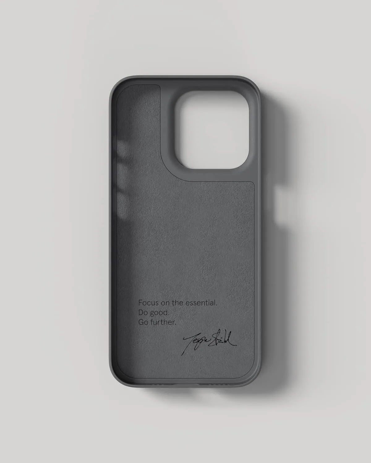 Nudient Thin Case iPhone 14 Pro cover Ash Grey MagSafe sottile