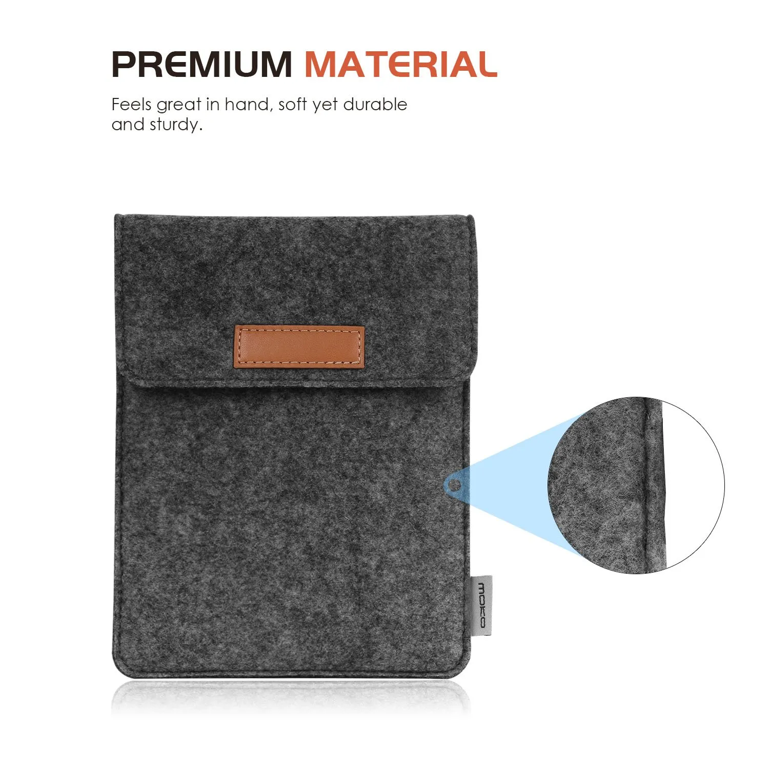 MoKo Custodia Kindle Paperwhite Feltro Grigio Scuro Protettiva