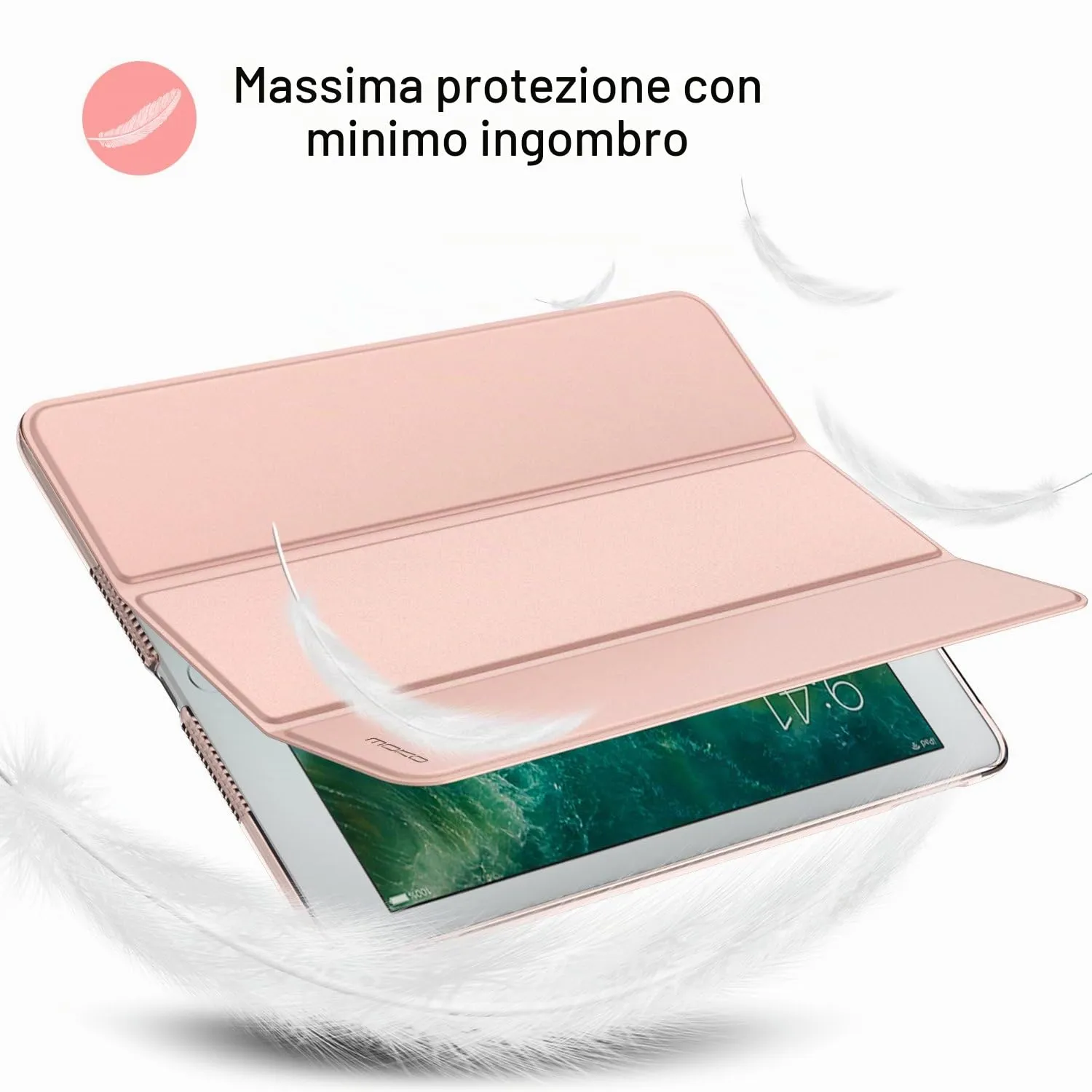 MoKo cover iPad 9.7 2017-2018 oro rosa sottile
