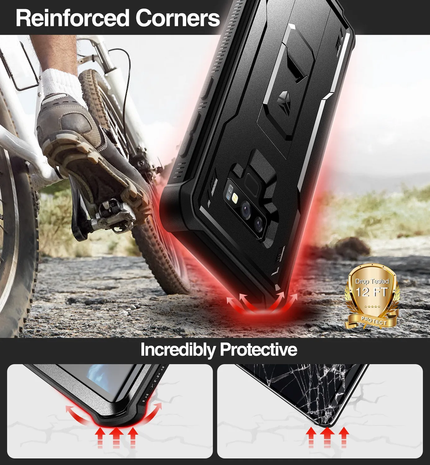 Dexnor Galaxy Note 9 cover corazzata con kickstand