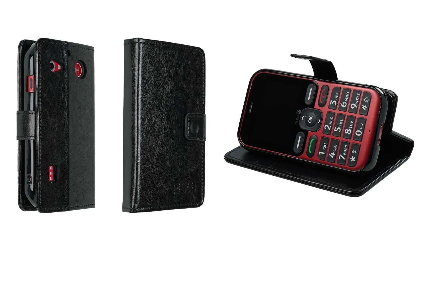 caseroxx Doro Leva L10 L11 custodia libro pelle rossa