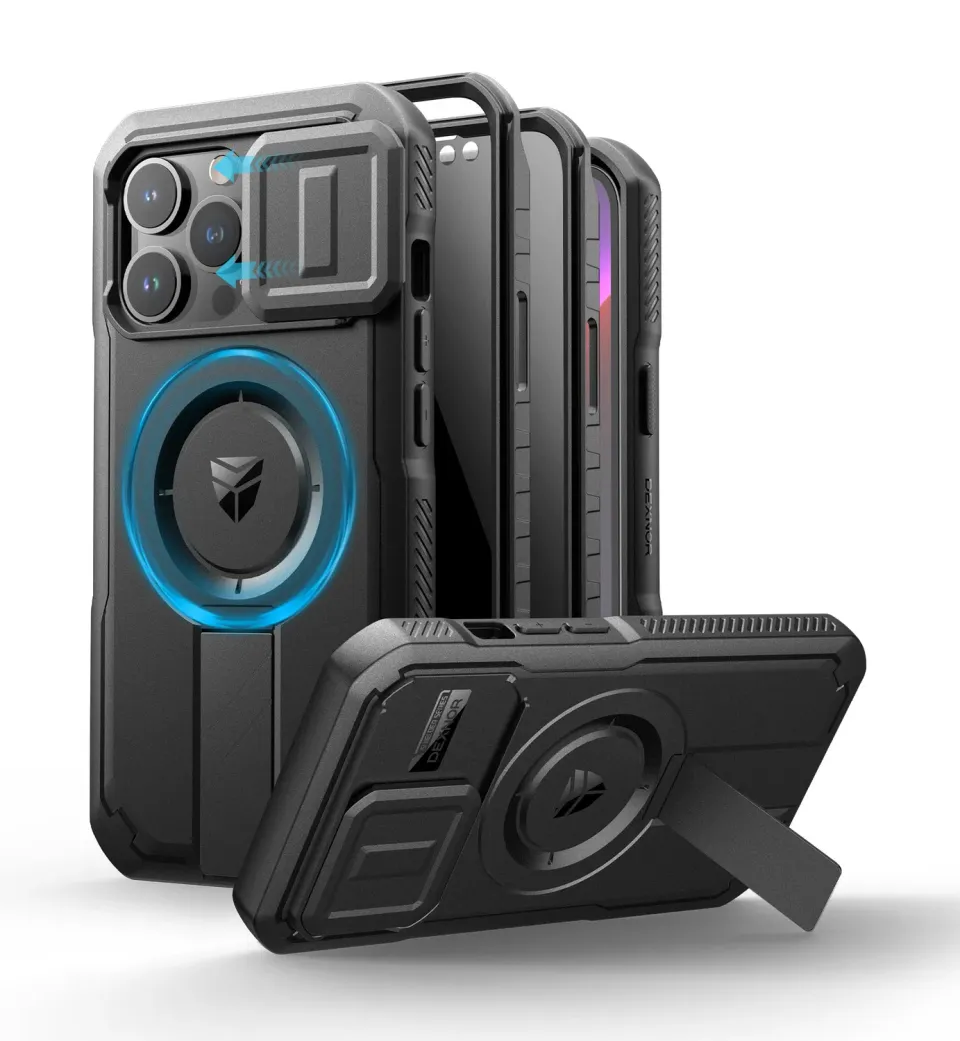 Dexnor iPhone 13 Pro 6,1 cover nera privacy stand