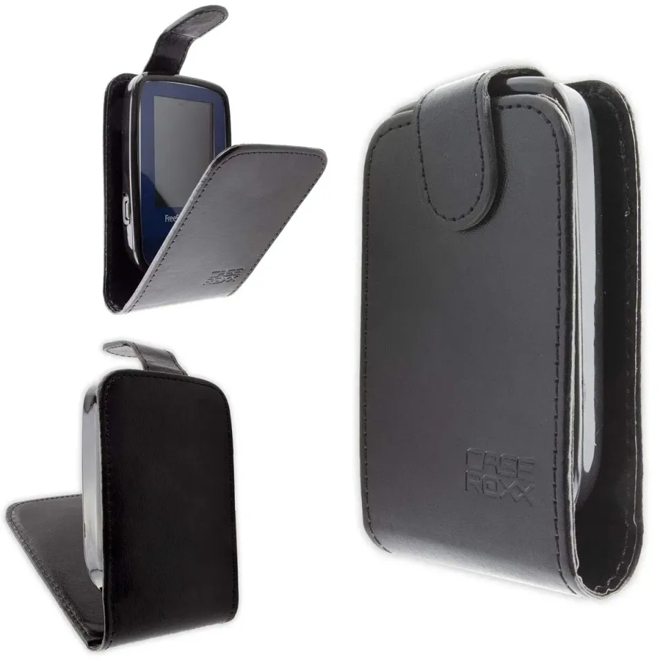 caseroxx Flip Cover Freestyle Libre 1/2/3 Nera Magnetica