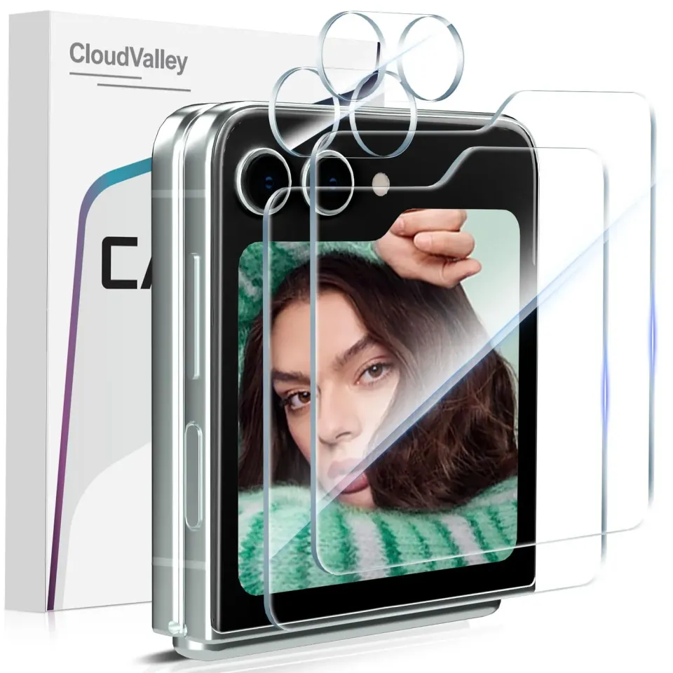 CloudValley Galaxy Z Flip 5 vetro temperato frontale 2+2 pezzi 9H