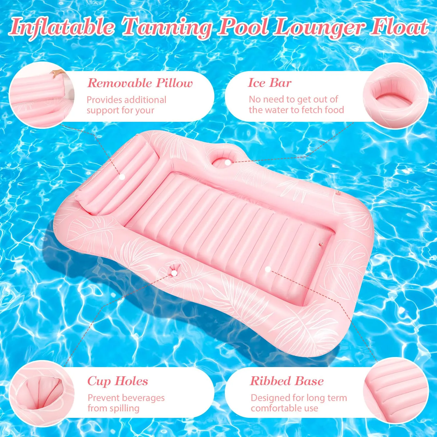 MoKo materassino gonfiabile piscina adulti portabicchieri