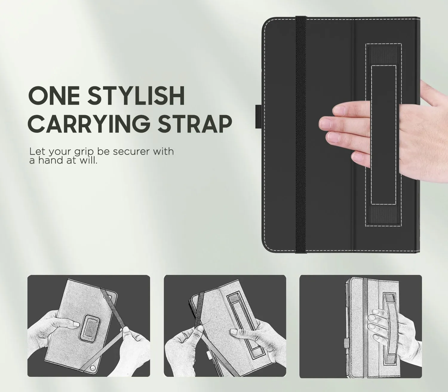 MoKo Cover Fire HD 10 2021 2023 nero con maniglia