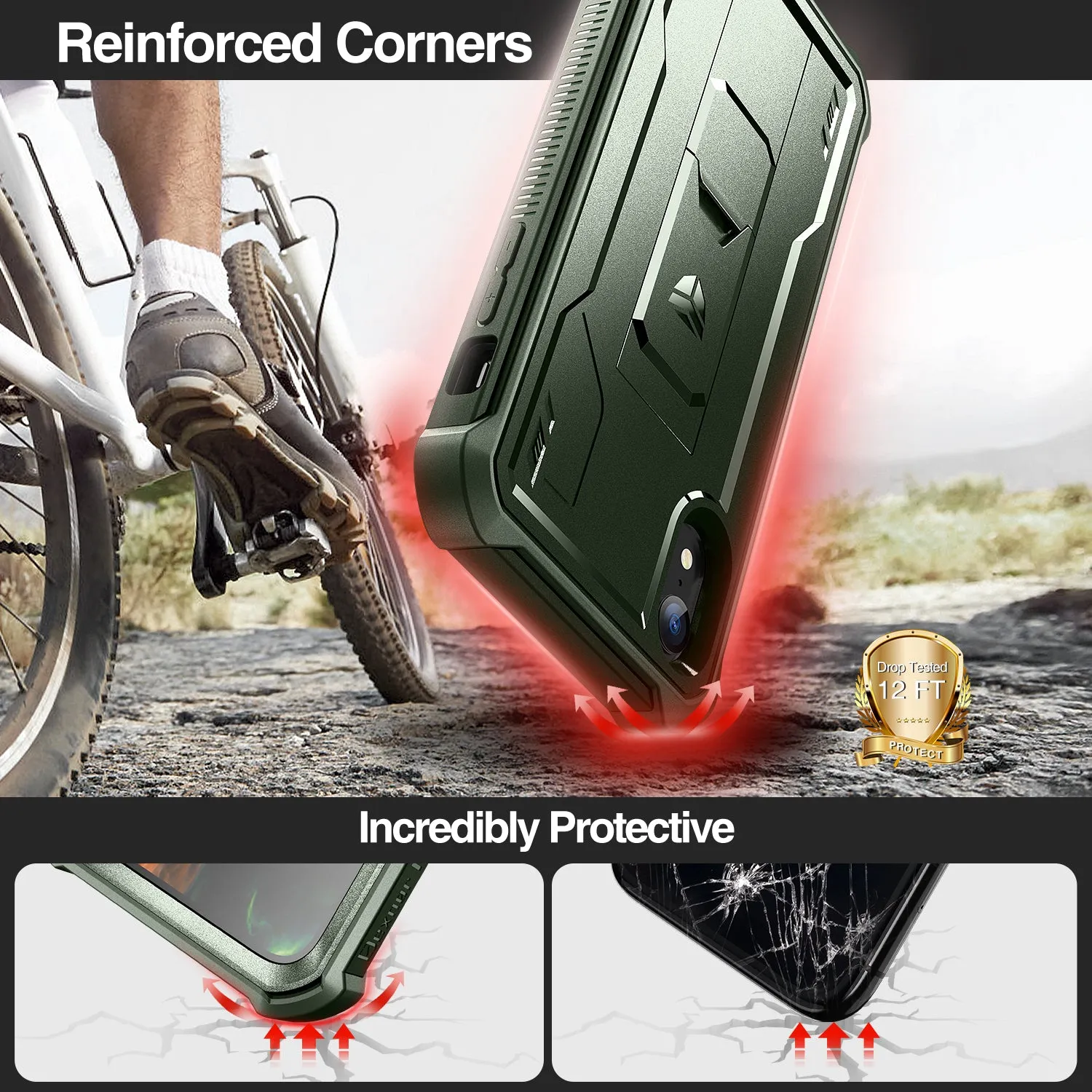 Dexnor iPhone XR cover antishock nera con pellicola