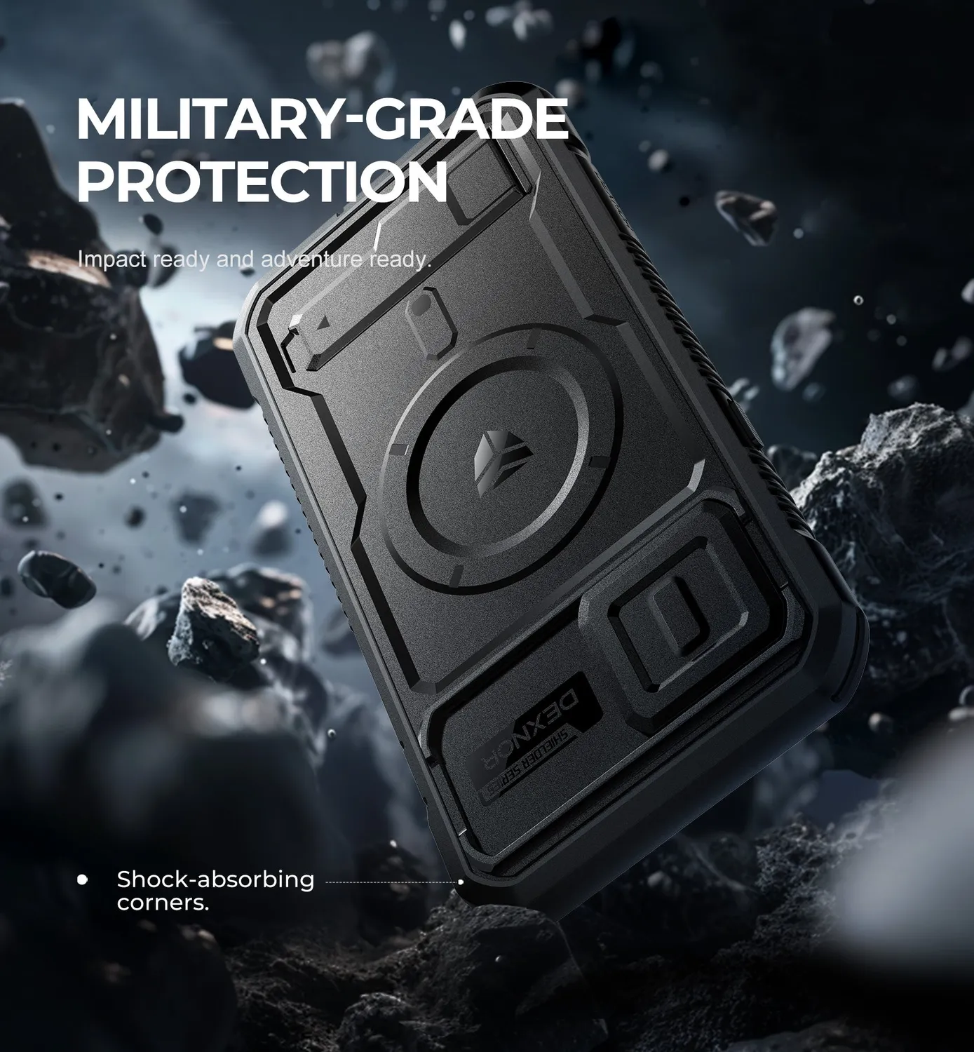 Dexnor iPhone 12 Pro Max cover nera MagSafe robusta