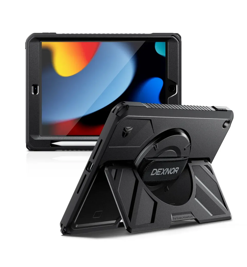 Dexnor iPad 9 10.2 custodia rugged nera anturto