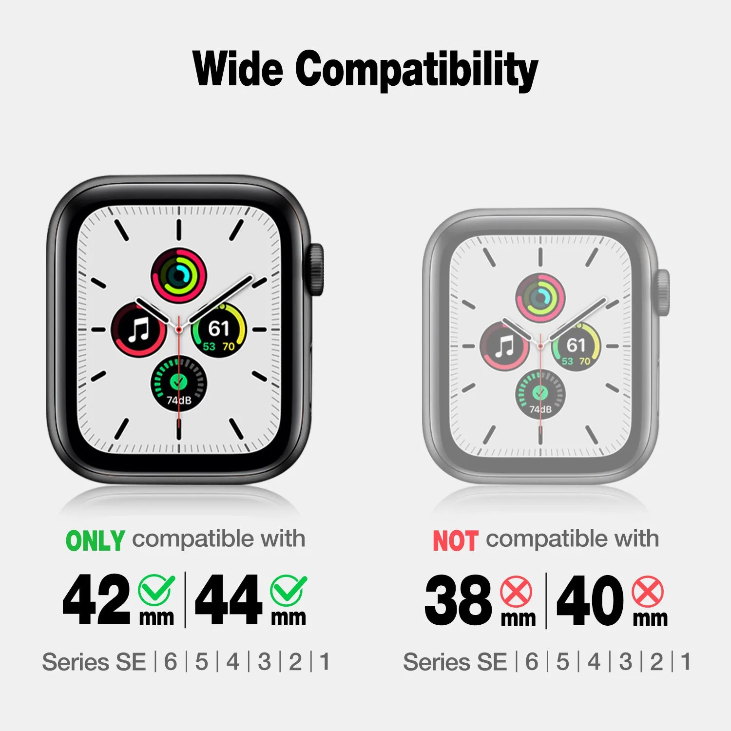 Dexnor Apple Watch 42mm custodia blu con pellicola