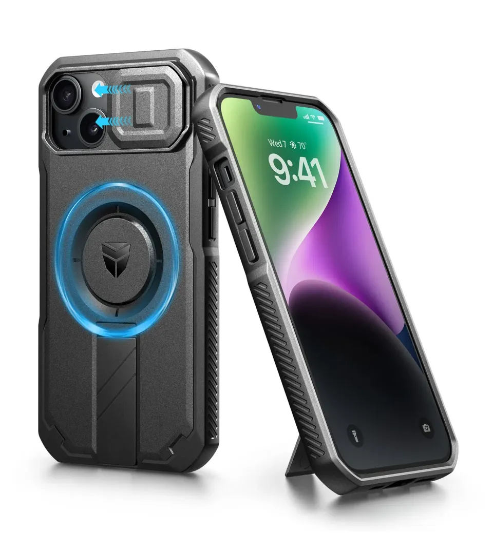 Dexnor cover iPhone 13 magnetica nera antiurto stand