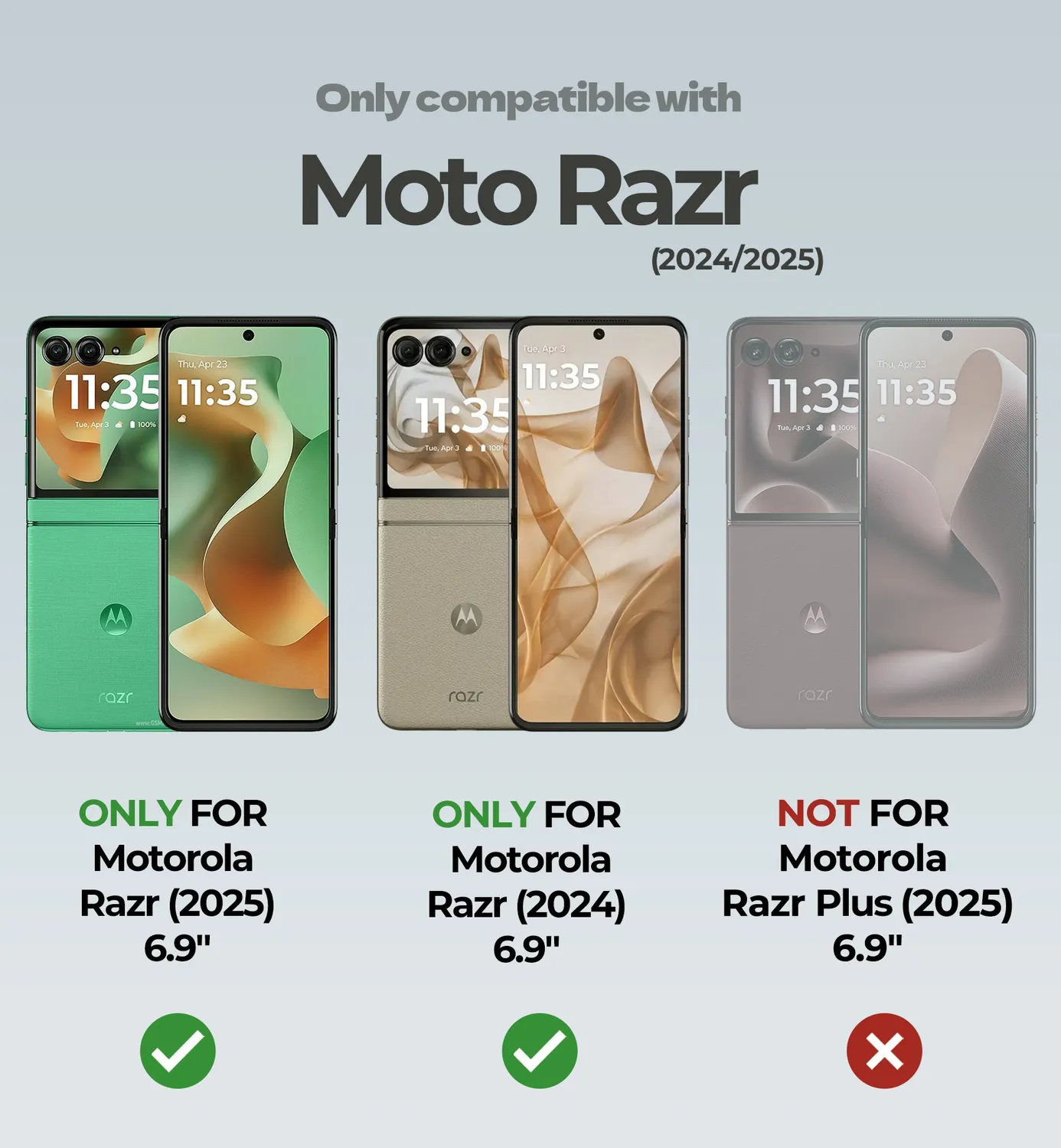Dexnor Moto Razr 2024 cover nera cerniera 6,9"
