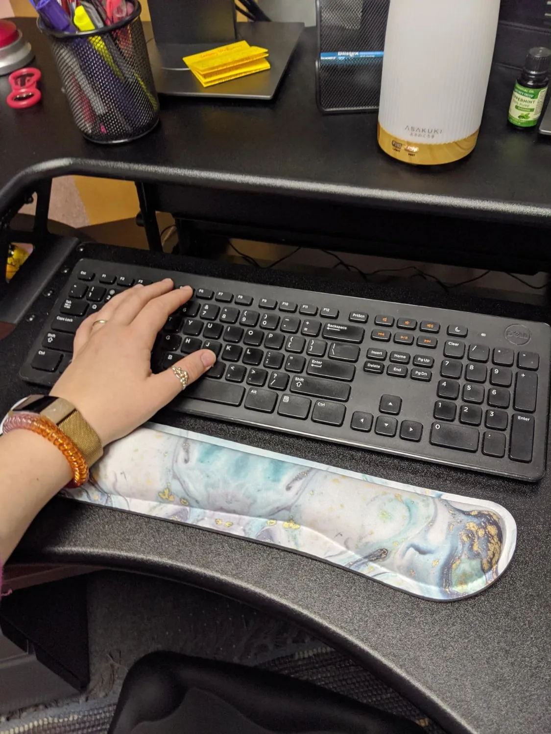 MoKo Mouse Pad Poggiapolso Marmo Verde Ergonomico