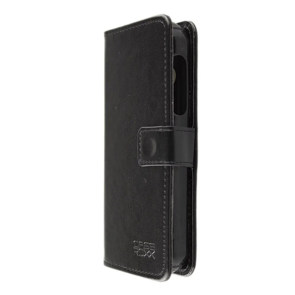 caseroxx Bookstyle Cat B40 custodia a libro nera portacarte