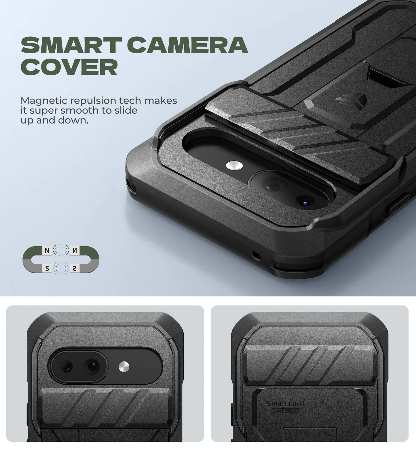 Dexnor Pixel 9A Cover custodia nera rugged