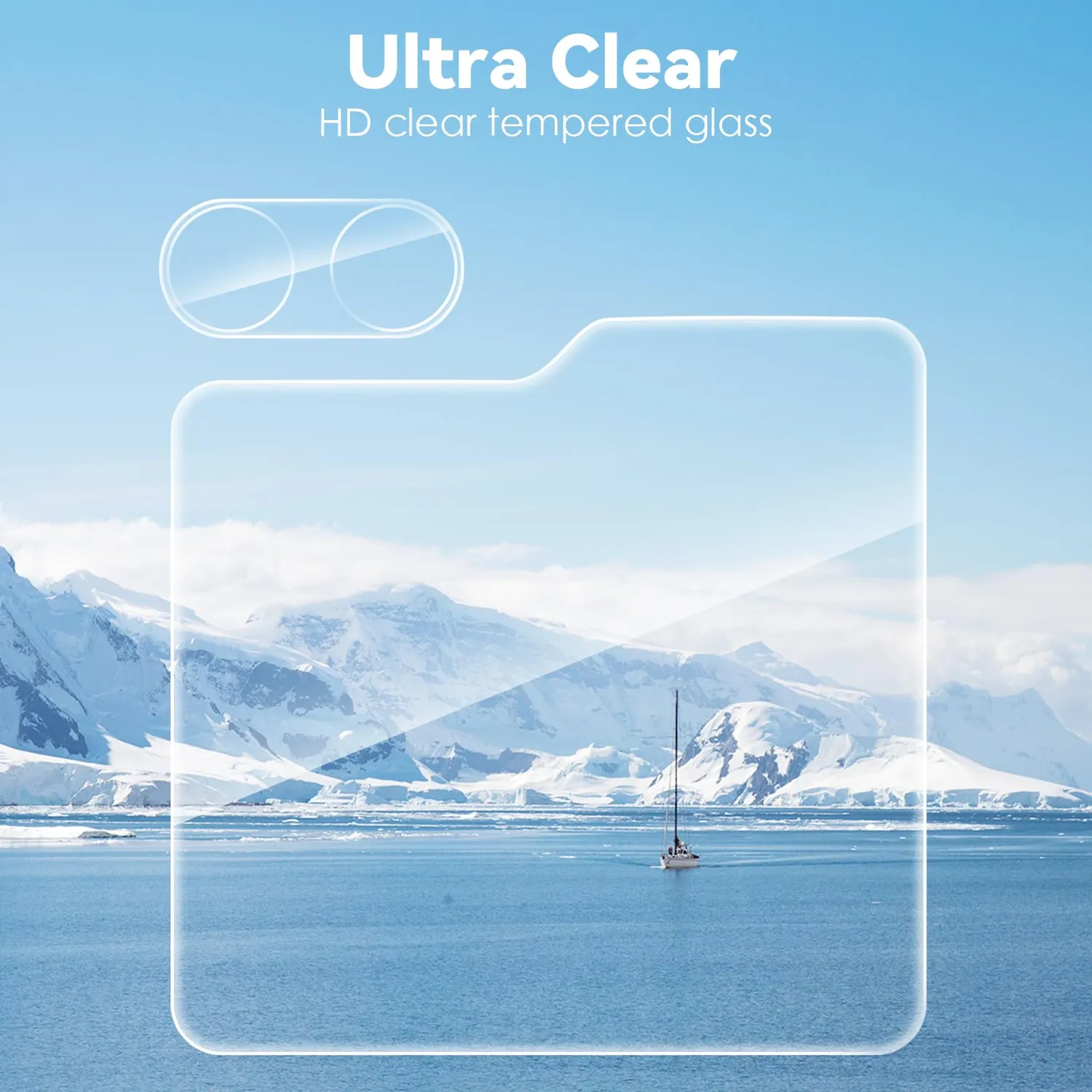 CloudValley Galaxy Z Flip 5 vetro temperato frontale 2+2 pezzi 9H