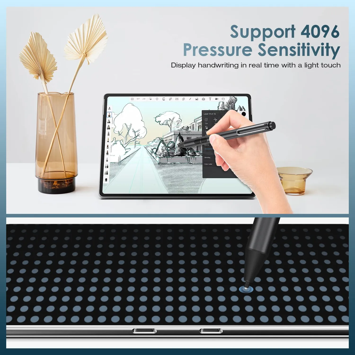 MoKo Surface Pen stilo Pro 9 8 7 penna 4096 nera