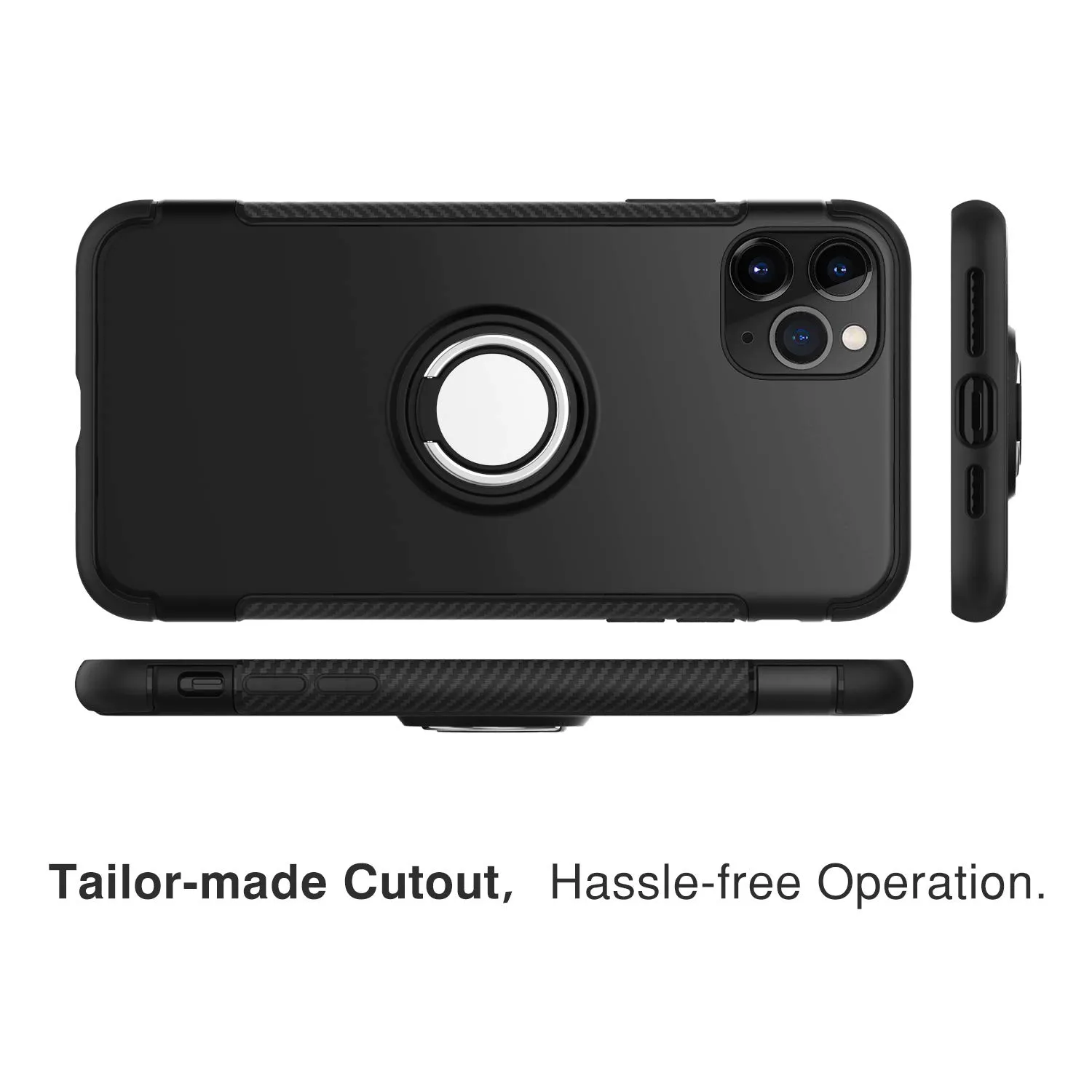MoKo Holster Cover per iPhone 11 Pro Max nero cavalletto antiurto