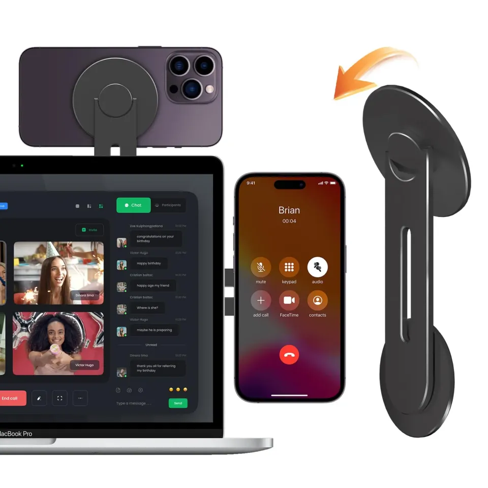 CloudValley supporto magnetico telefono laptop nero sottile