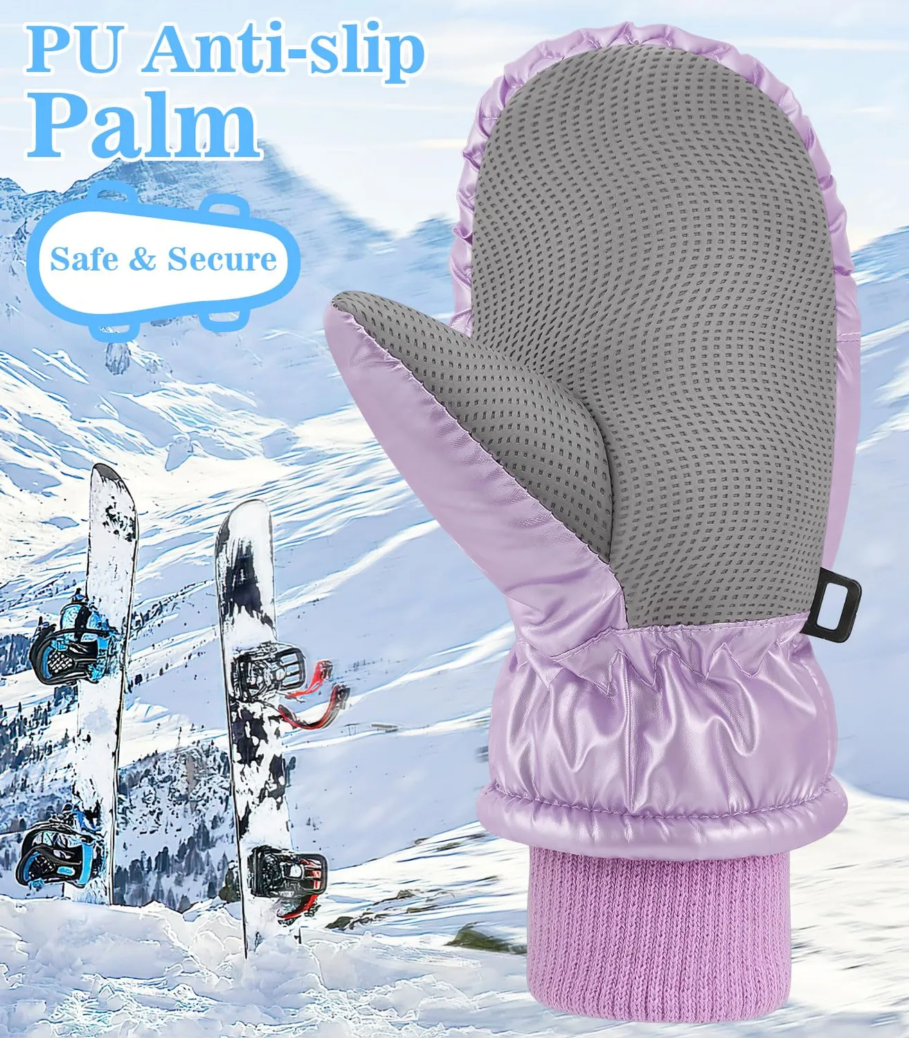 MoKo guanti invernali bambini pile impermeabili 2-4 anni