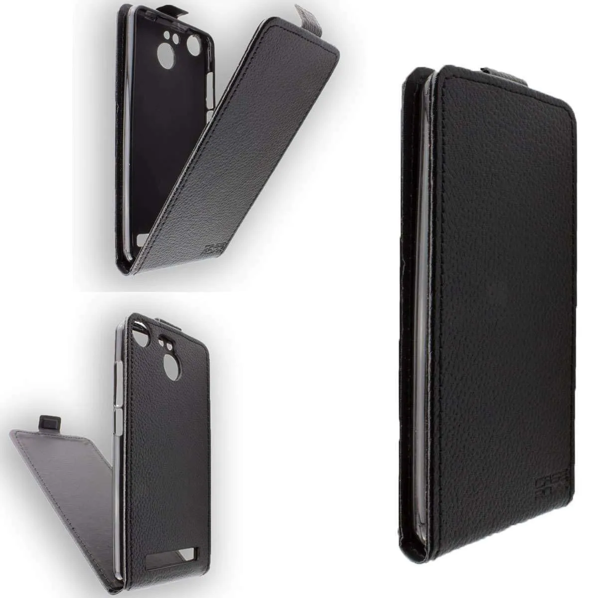 caseroxx Flip Cover Bush B4 5 Inch nera magnetica