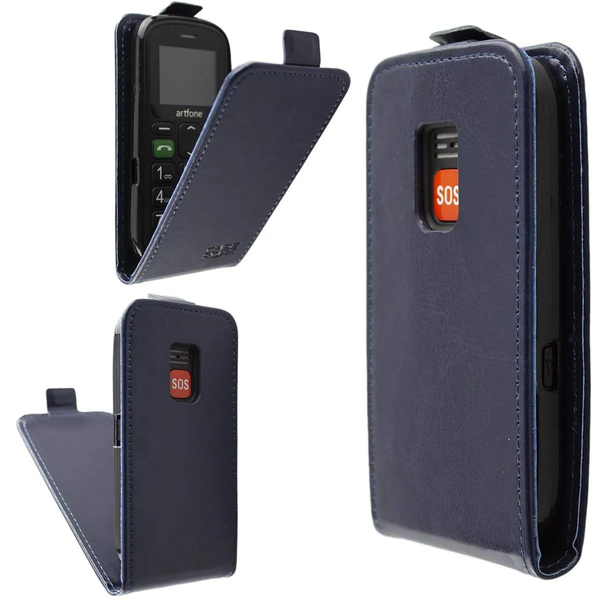 caseroxx flip cover Artfone CS181 nera magnetica