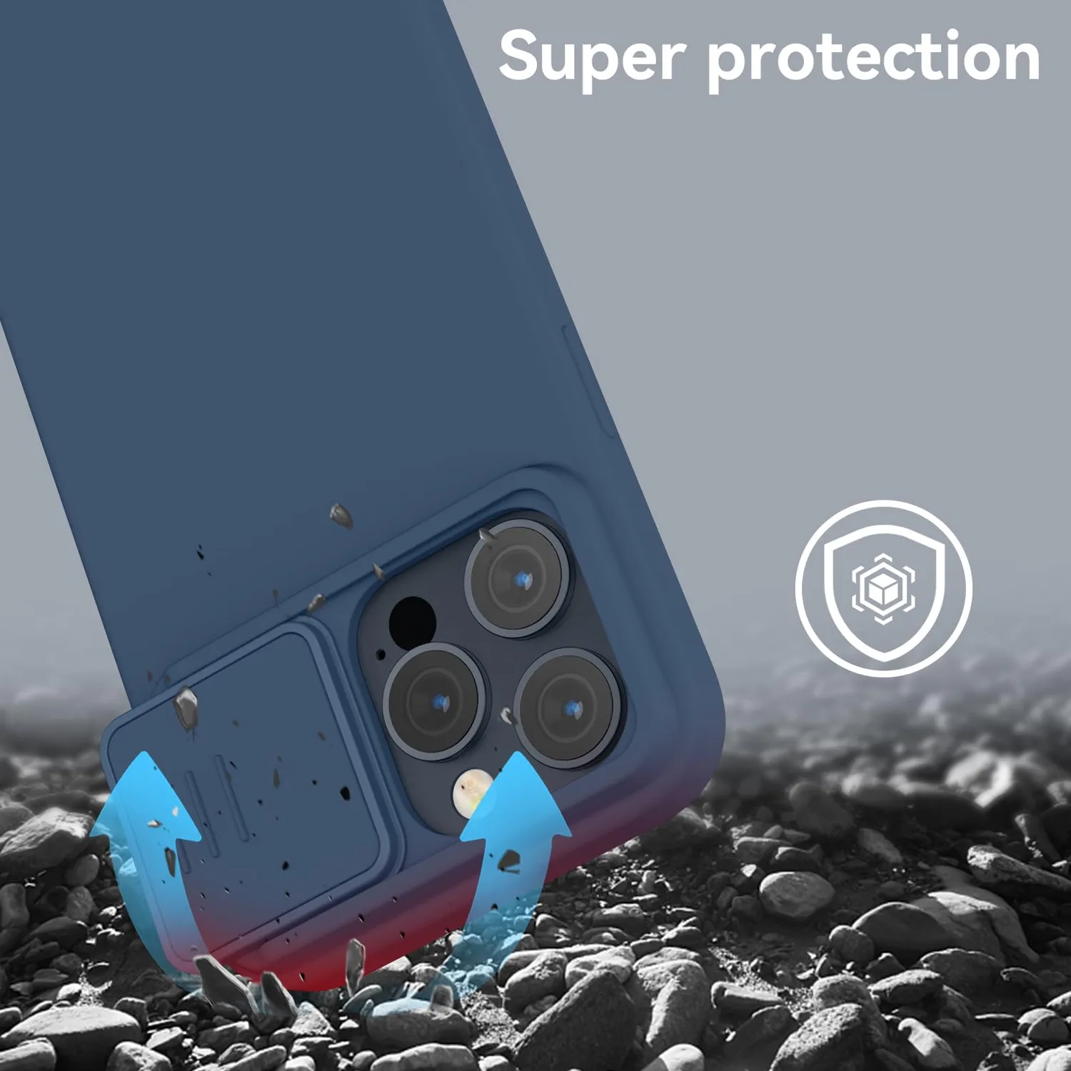 CloudValley iPhone 15 Pro cover silicone blu 6,1"