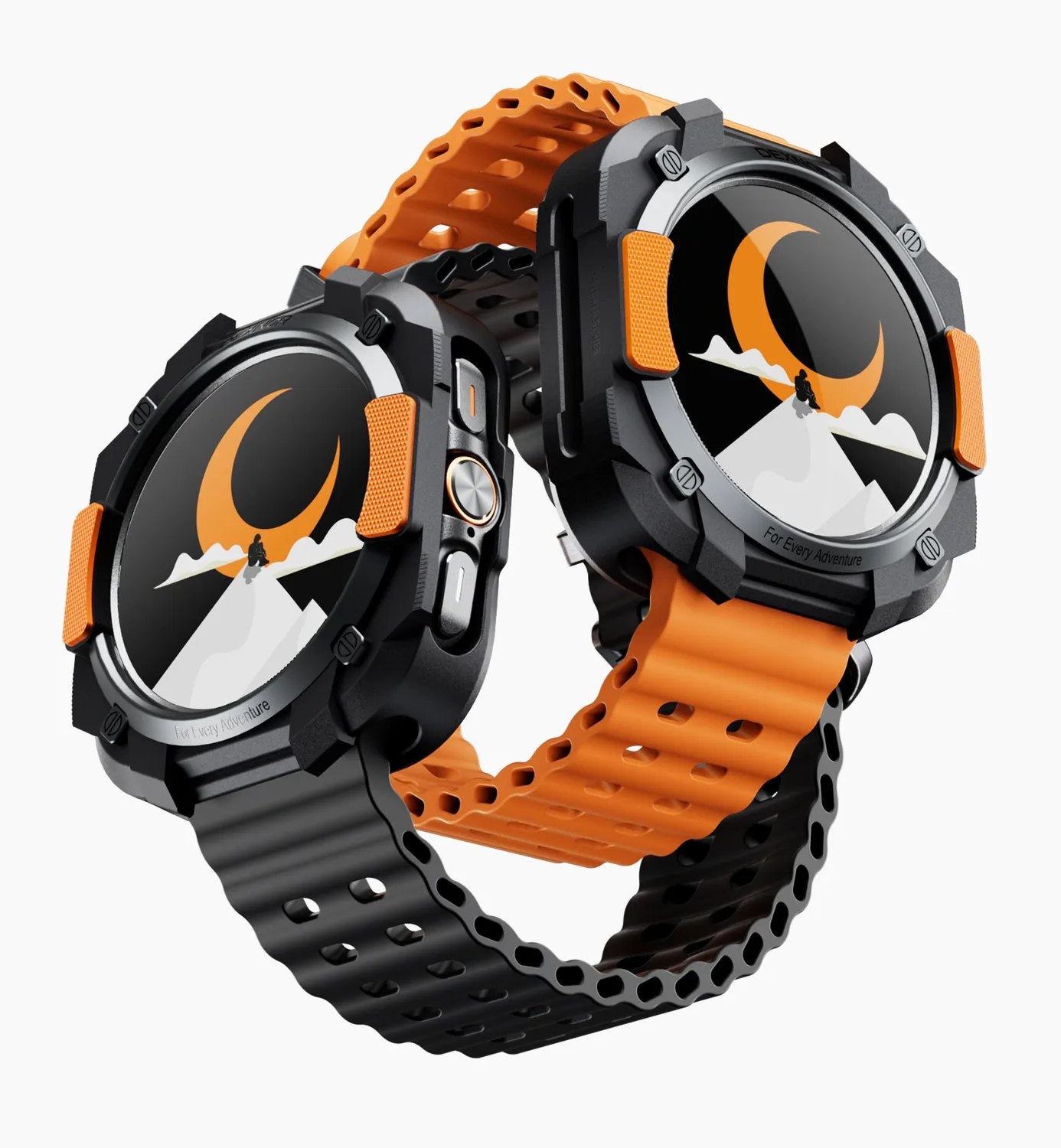 Dexnor Cover Galaxy Watch Ultra 47mm Nero Arancio