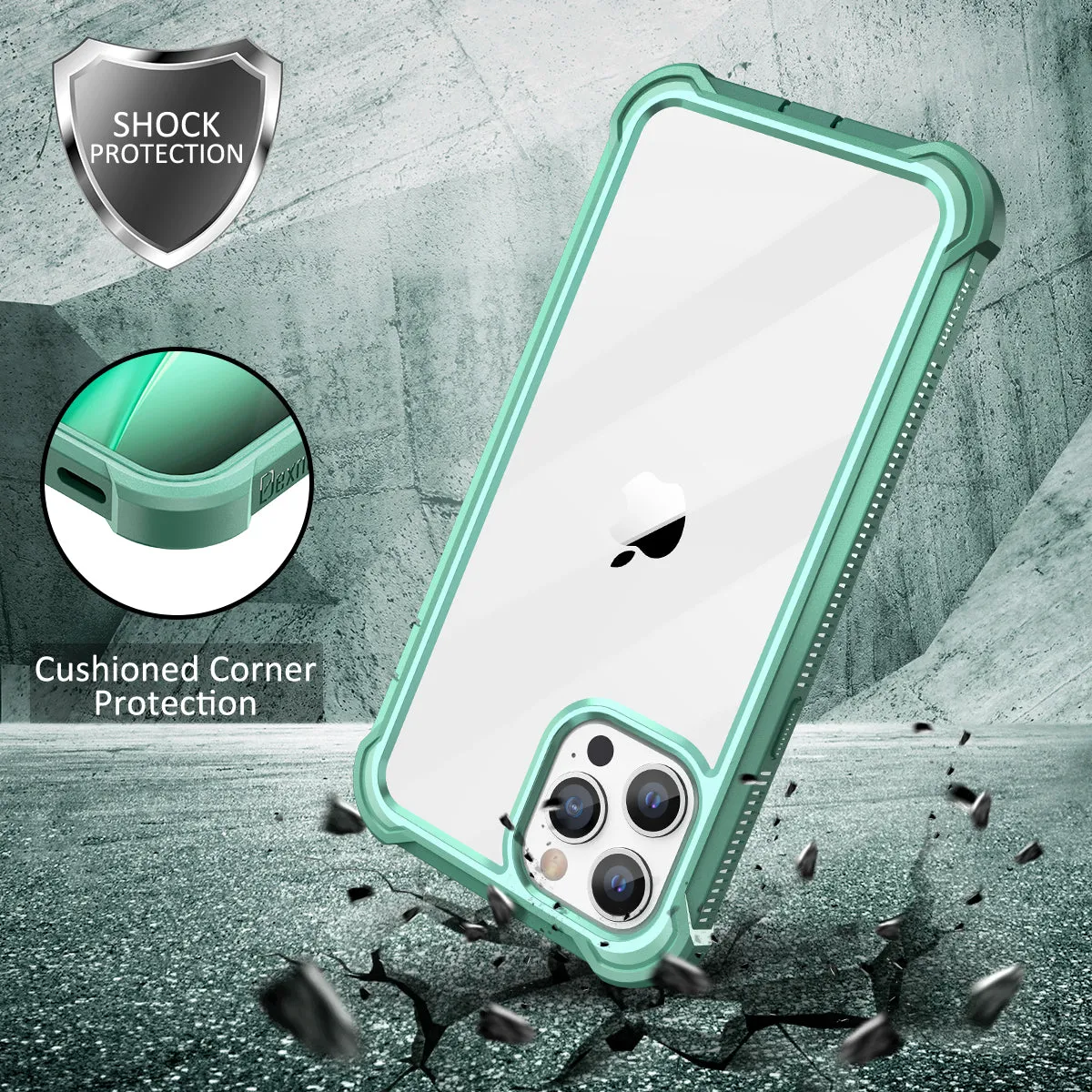 Dexnor iPhone 12 Pro Max cover verde antishock 360