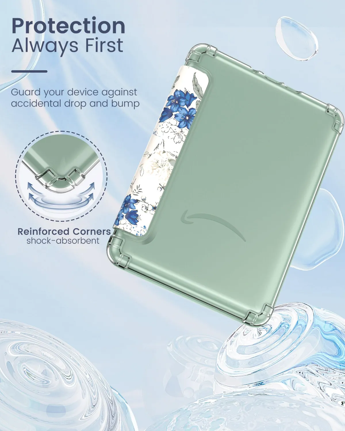 MoKo Cover Kindle Paperwhite Colorsoft 2024 bianco blu