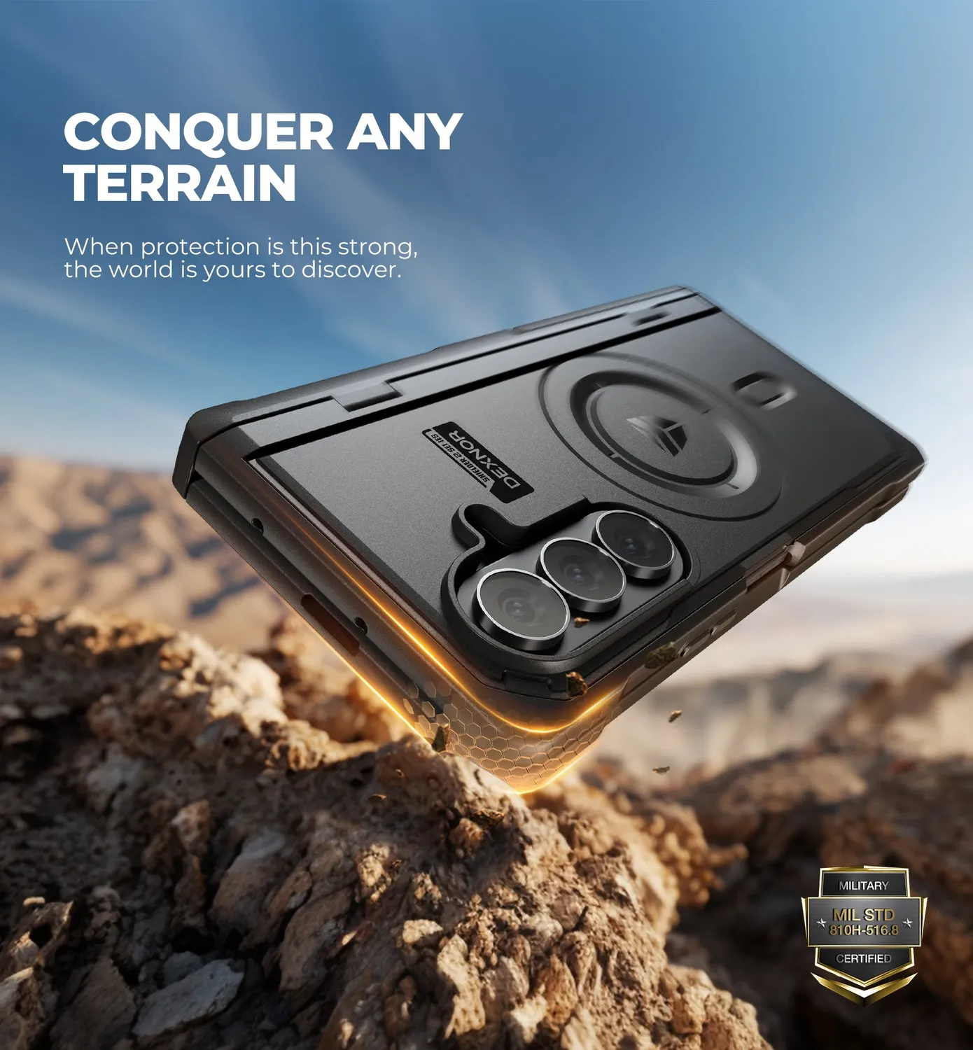 Dexnor Galaxy Z Fold 8 Ultra cover nera MagSafe rugged