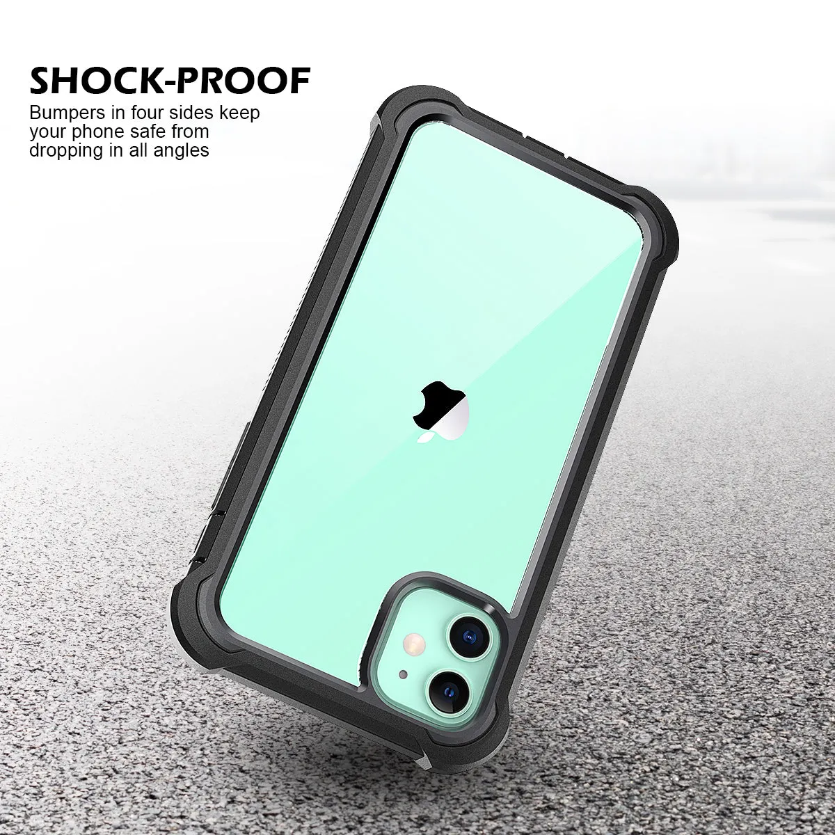 Dexnor cover iPhone 11 nera con pellicola integrata antishock