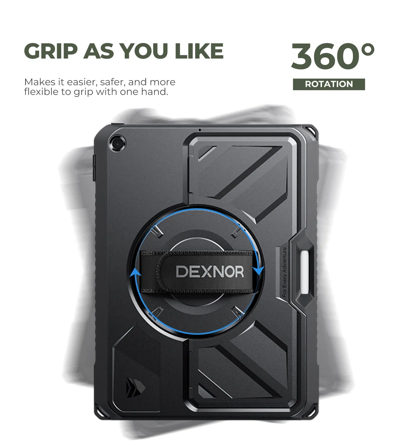 Dexnor iPad 9 10.2 custodia rugged nera anturto
